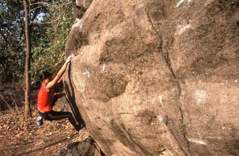 A rock climber near Mumbai.