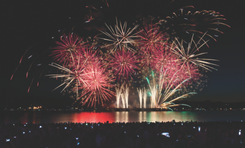 The Honda Celebration of LIght was known as the Symphony of Fire when the first Vancouver fireworks competition was held in 1990 from a barge at English Bay. Photo: Brandlive