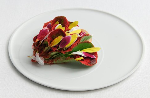 'Caesar salad in bloom' from Massimo Bottura.