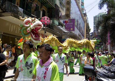 Dragon dance is a prominent part of Chinese festival celebrations.
