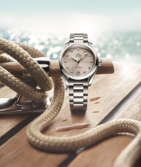 Match your wardrobe with one of the 14 coloured dials of the Omega Seamaster Aqua Terra.