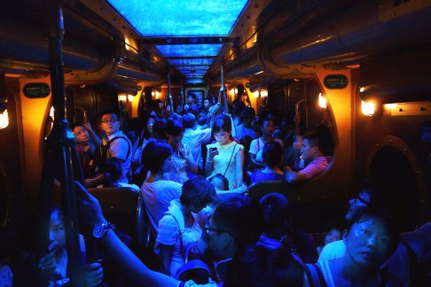 A Node Glows in the Dark was shot on a train ferrying visitors around Ocean Park. Photo: Brian Yen (Click to enlarge)