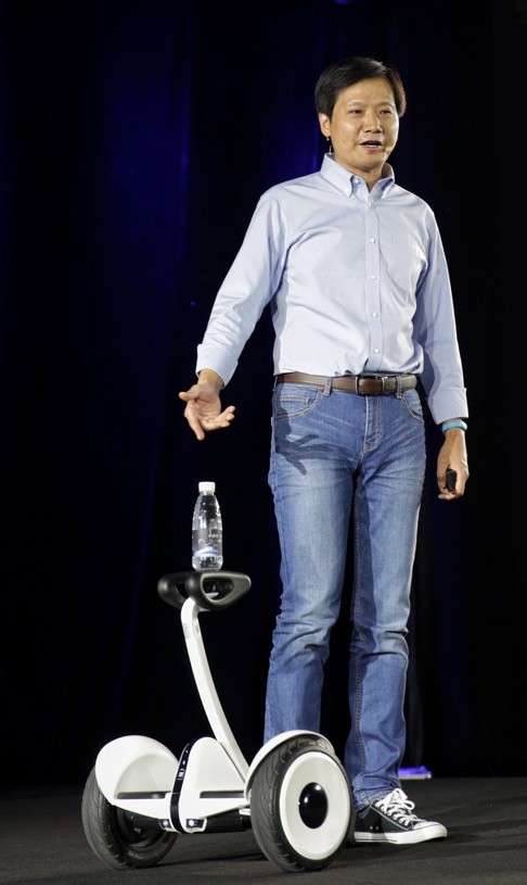 Xiaomi gained partial control of Segway when it was purchased by Ninebot in April. Xiaomi, an investor in Ninebot, rolled out motorised mini-scooters last month. Photo: Xinhua