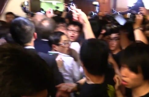 HKU students stormed a council meeting in July this year. Photo: SCMP Pictures