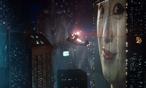 A still from Blade Runner, whose streetscapes took inspiration from Hong Kong.
