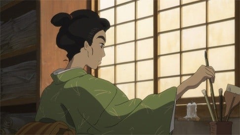 A still from anime feature Miss Hokusai.