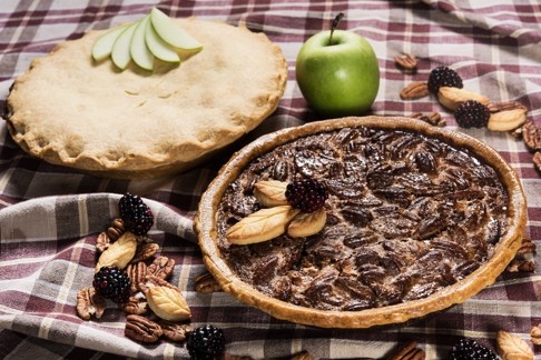 Lily & Bloom's apple pie and pecan pie.