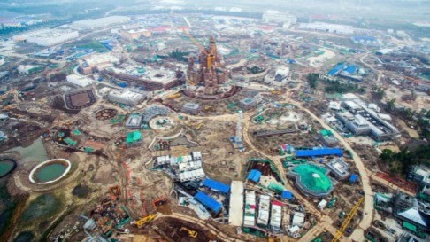 The Disney theme park under construction in China. Photo: ImagineChina
