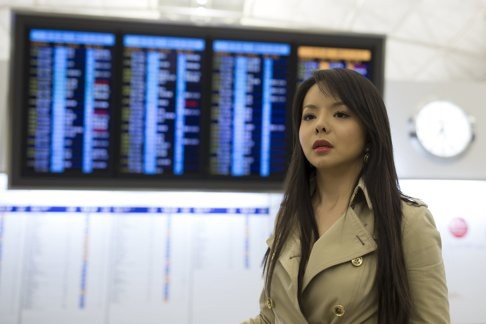 Lin spoke at the departure hall of Hong Kong Airport. Photo: Reuters