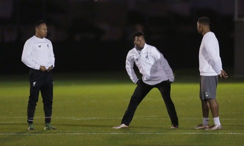 Nathaniel Clyne, Daniel Sturridge and Jordon Ibe during training midweek. Photo: Reuters