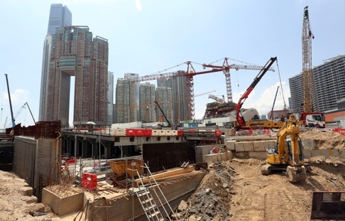 The railway line linking West Kowloon to Guangzhou has been delayed while excavating the underground section in Kowloon. Photo: SCMP Pictures