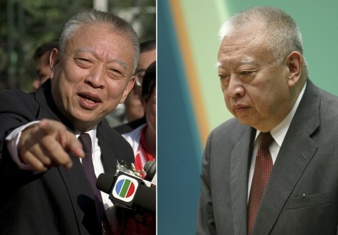 Hong Kong’s first chief executive, Tung Chee-hwa before taking office (above, left) and shortly before he stood down. Photos: Associated Press, Dickson Lee