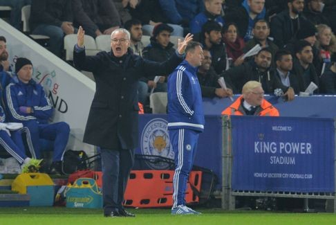 Claudio Ranieri gestures from the touchline. Photo: AFP