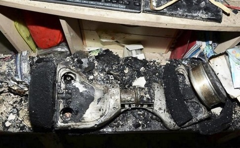 A newly purchased hoverboard that burst into flames in a public housing flat in Choi Hung, leading to the evacuation of about 150 residents.