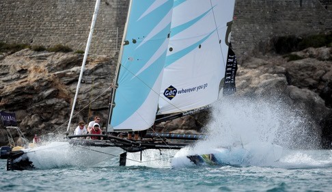 Team Pindar racing off the coast of France. Photo: Vincent Curutchet