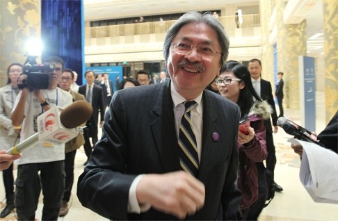John Tsang’s years in the spotlight have made him comfortable with the media. Photo by Simon Song