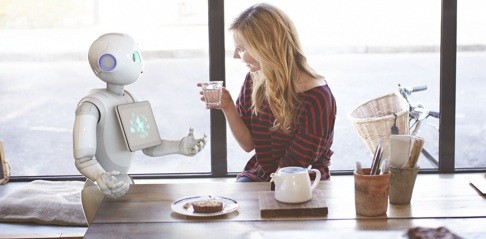 Pepper, a humanoid robot by Japan’s SoftBank, already retails online for about US$1,600, but supply is limited. Photo: Handout