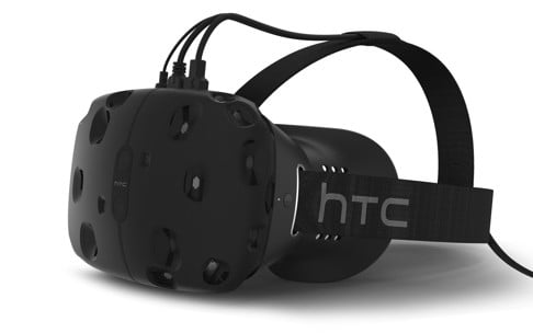 HTC Vive, a virtual reality headset.