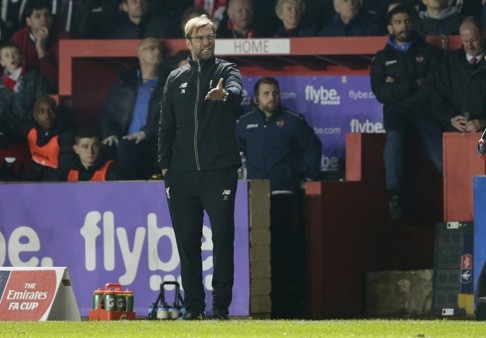 Liverpool manager Juergen Klopp was not best pleased. Photo: Reuters