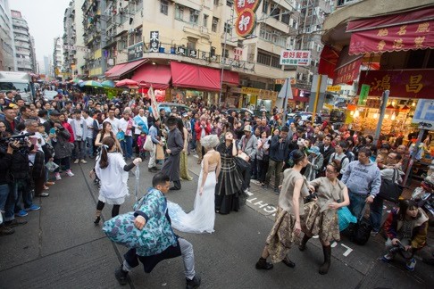 Yen Chow Street Hawker Bazaar fashion parade. Photo: Tse Pak-chai
