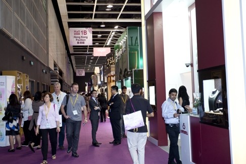 UBM specialises in trade shows, such as the September Hong Kong Jewellery & Gem Fair 2014, shown in this file photo. A recently launched online platform between Alibaba and UBM represents a fresh milestone in the industry that is expected to lead to the creation of new products and services. Photo: Handout