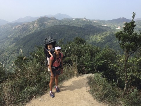 Buying a child-carrying rucksack has allowed the writer to return to the trails she would run on before she became a mother.