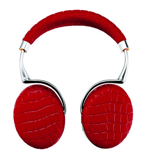 Parrot Zik 3 headphones with crocodile-skin look.