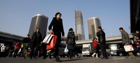 In Beijing, Grade A office rents not only remained stable across its five core sub-markets in 2015 but net absorption in the city’s core sub-markets reached the highest level since 2012. Photo: EPA