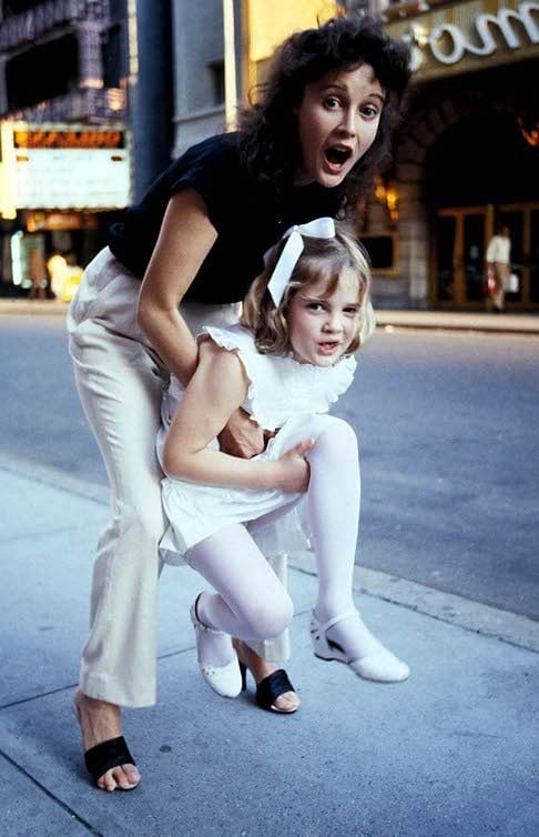 Barrymore with her mother Jade.
