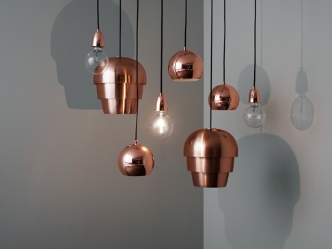 Copper pendant lamps. Photo: courtesy of BoConcept