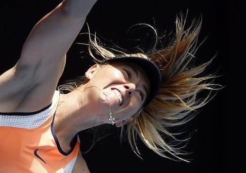 Sharapova started brightly but was soon outgunned. Photo: EPA