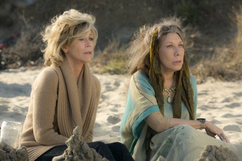 Jane Fonda (left) and Lily Tomlin in the Netflix Original series Grace and Frankie. Photo: Netflix