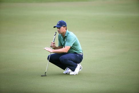 Jordan Spieth was closing quickly in the final round and finished one stroke back. Photo: AP