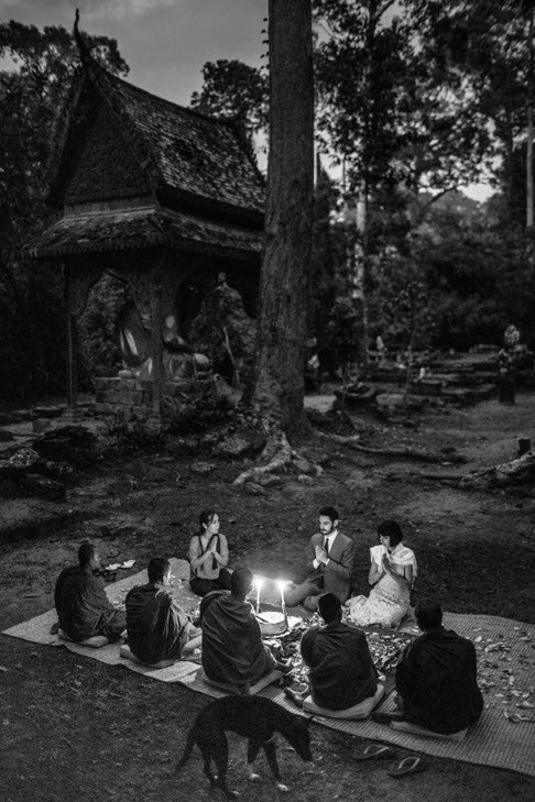 The spectacular setting of Angkor Wat is popular with couples. Photo: Wainwright Weddings