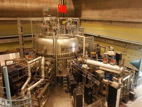 The EAST tokomak device in Hefei. In order to ‘fuse’ two hydrogen atoms to produce energy, it needs to heat the hydrogen plasma for 100 million Kelvins. Photo: Chinese Academy of Sciences