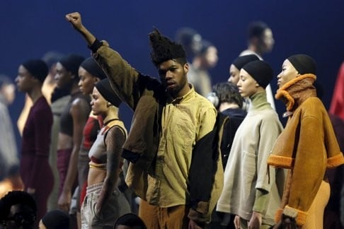 Looks from Kanye West’s Yeezy Season 3 collection. Photo: Reuters