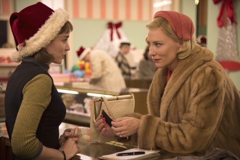 Rooney Mara (left) and Cate Blanchett in Carol.