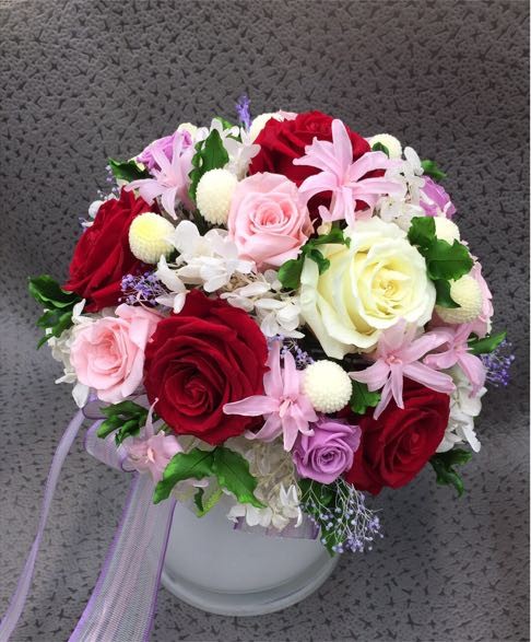 A wedding bouquet with staying power, from Kafook florist in Mong Kok.