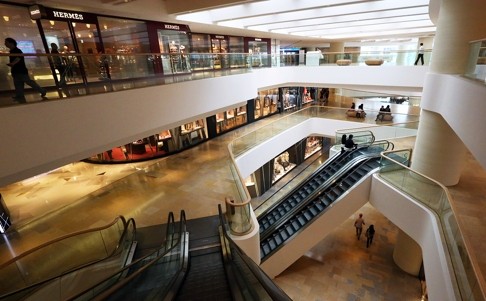 The Pacific Place shopping mall located on Queensway in Admiralty. Photo: Felix Wong