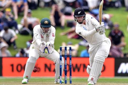 New Zealand's Matt Henry frustrated Australia with a knock of 66. Photo: AFP