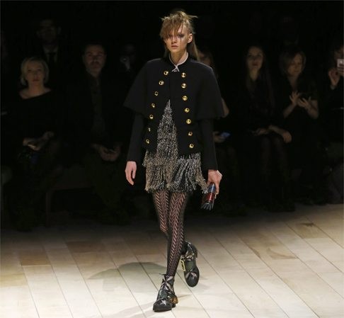 Look from Burberry. Photo: EPA