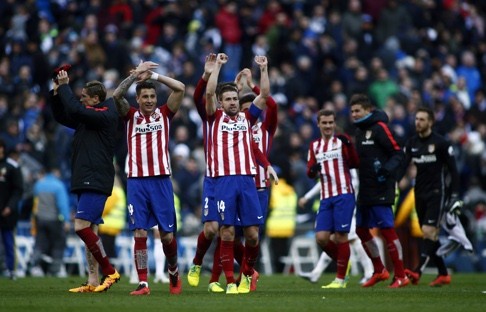 Atletico Madrid became the first club to win on three successive league visits to the Bernabeu. Photo: AP