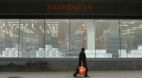 Sainsbury’s, Britain’s second biggest supermarket, has acknowledged that it now has around 6 per cent excess space, or about 1.5 million square feet. Photo: Reuters