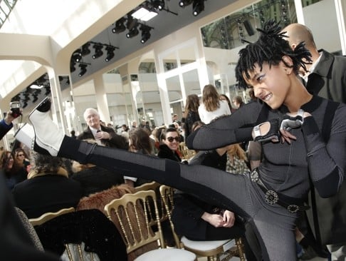 Willow Smith before Chanel's autumn-winter 2016-2017 ready-to-wear collection. Photo: AP