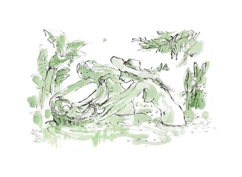 Artwork for the neonatal unit at Angers maternity hospital in France, created in 2012. Photo: Quentin Blake