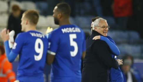 Manager Claudio Ranieri’s Leicester squad had built up a five-point lead in the Premiership going into Saturday’s matches. Photo: Reuters