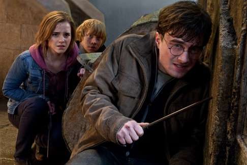 Emma Watson, Rupert Grint and Daniel Radcliffe in Harry Potter and the Deathly Hallows: Part 2. Photo: AP