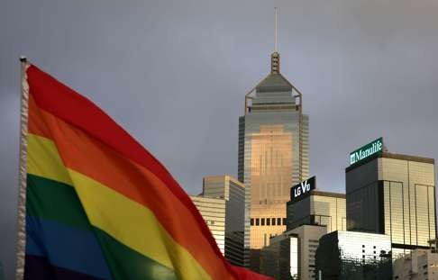 Hong Kong’s streets were coloured by rainbow flags, a symbol of the LGBT community, as protesters in the city’s annual gay pride parade called for equality and same-sex marriage. Photo: AFP