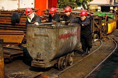 Many miners have protested after finding themselves months behind on pay. Photo: SCMP Pictures