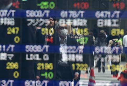 Tokyo’s Nikkei 225 lost 0.3 per cent to 15,702.75 on Friday morning. Photo: AFP